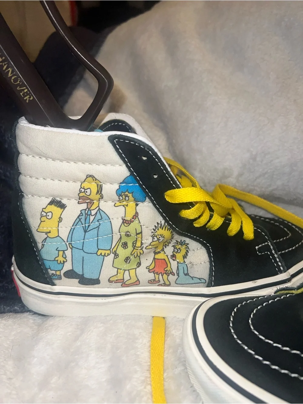 Vans X simpsons collab high top shoes men size 4 woman size 5.5